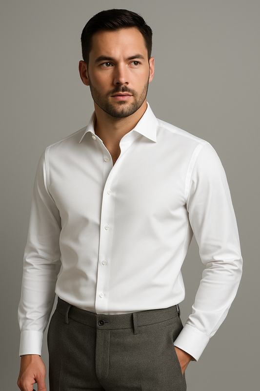 Double Layered  Sea Island Cotton Shirt